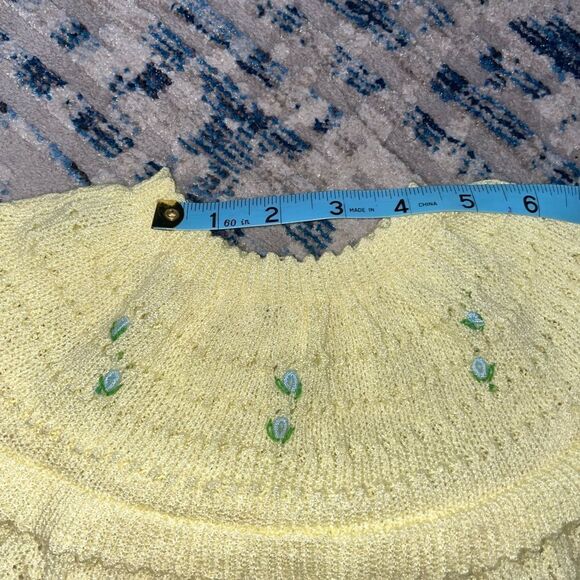 🚨 3 for $25 - VINTAGE Handmade Knit Baby Dress - Picture 12 of 14